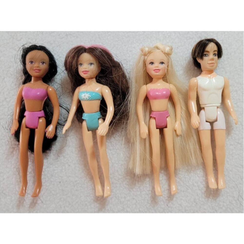 Vintage Polly Pocket Doll Lot of 4 Rooted Hair Mattel 2000s Todd Shani Crissy